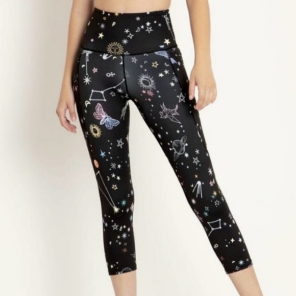 Blackmilk Pants - ☀️🔮 Blackmilk Celestial Sketch Ninja High Waist Crop Workout Pants XS/S